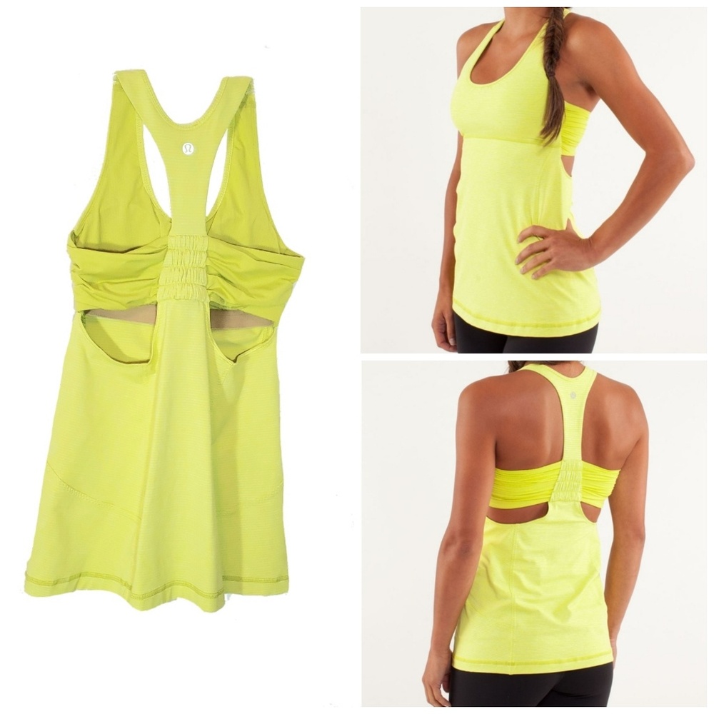 Lululemon Turbo Tank Tonka Stripe Split Pea